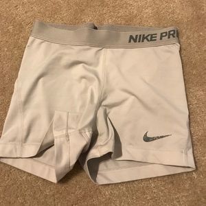 White nike pro spandex